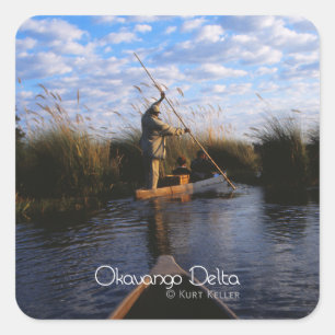 Okavango Delta Quadratischer Aufkleber