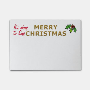 Okay, frohe Weihnachten zu sagen Post-it Klebezettel