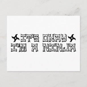 Okay, ich bin ein Ninja Postkarte