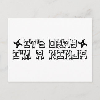 Okay, ich bin ein Ninja Postkarte