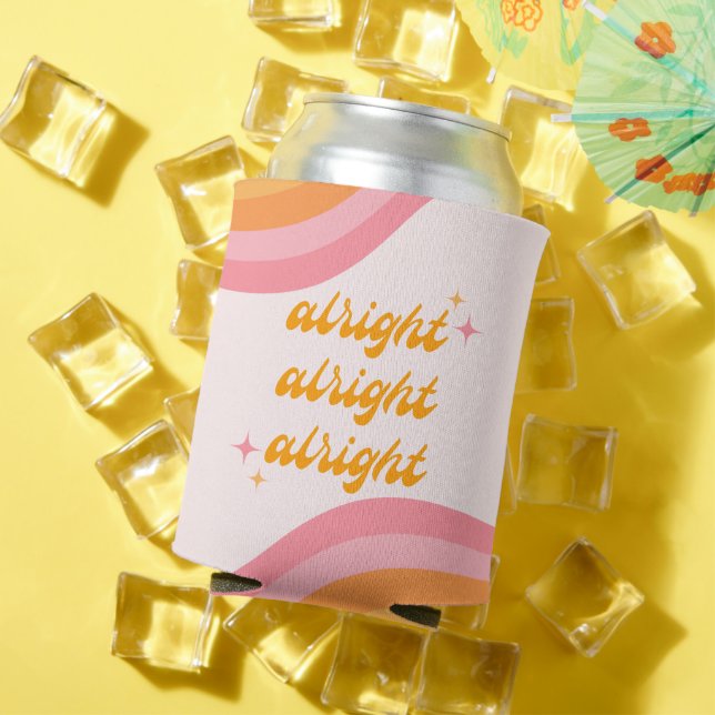 Okay, okay, richtig Groovy Pink & Orange Dosenkühler (In Situ Sommer)