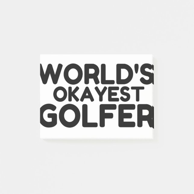 OKAYEST GOLFER POST-IT KLEBEZETTEL (Vorderseite)