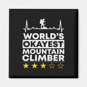 Okayester Bergsteiger Kletterer Berg Magnet