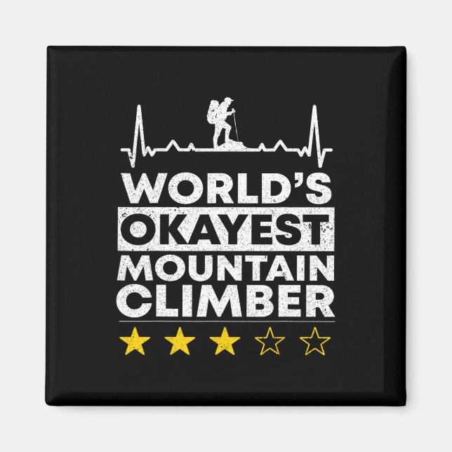 Okayester Bergsteiger Kletterer Berg Magnet (Vorne)
