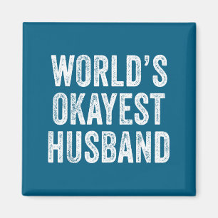 Okayester Ehemann Vatertag Papa Distressed Magnet