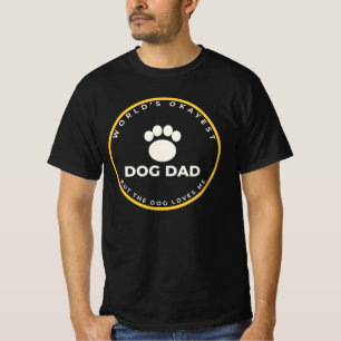 Okayester Hundepapa der Welt Lustiger Pfotenabdruc T-Shirt