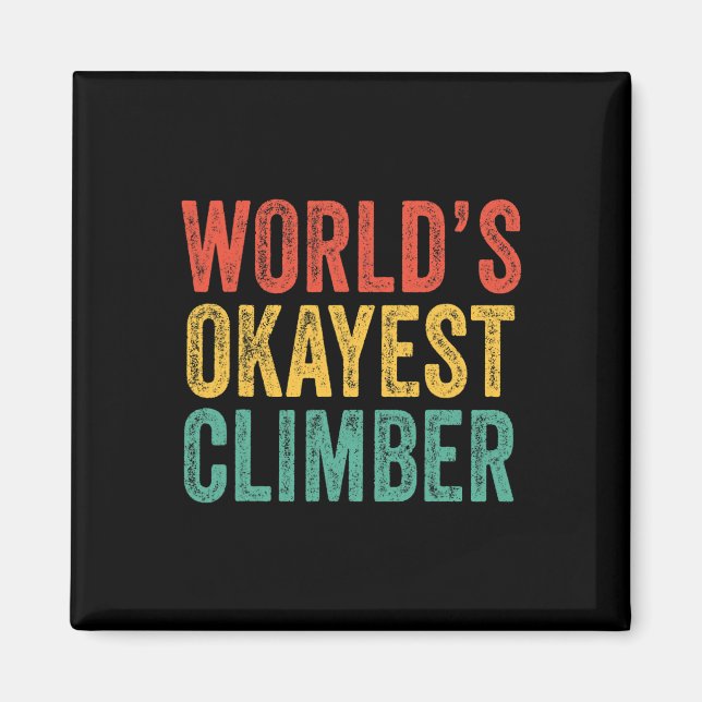 Okayester Kletterer Klettern Wandern Vintage Re Magnet (Vorne)