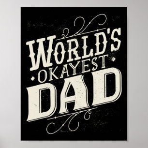 Okayester Papa Lustiger Vatertag Retro-Grafik Poster