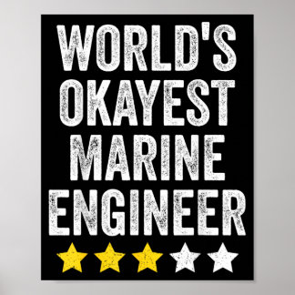 Okayester Schiffsingenieur Männer Frauen Lustig Poster