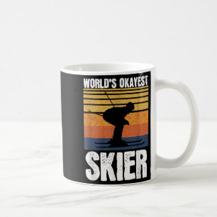 Okayester Skifahrer Retro Vintage Skiliebhaber Ski Kaffeetasse