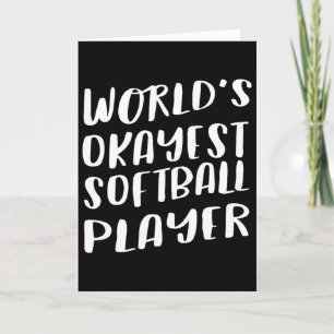 Okayester Softballspieler Lustiger Sport Karte