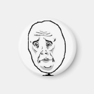 Okaygesichts-runder Magnet 1