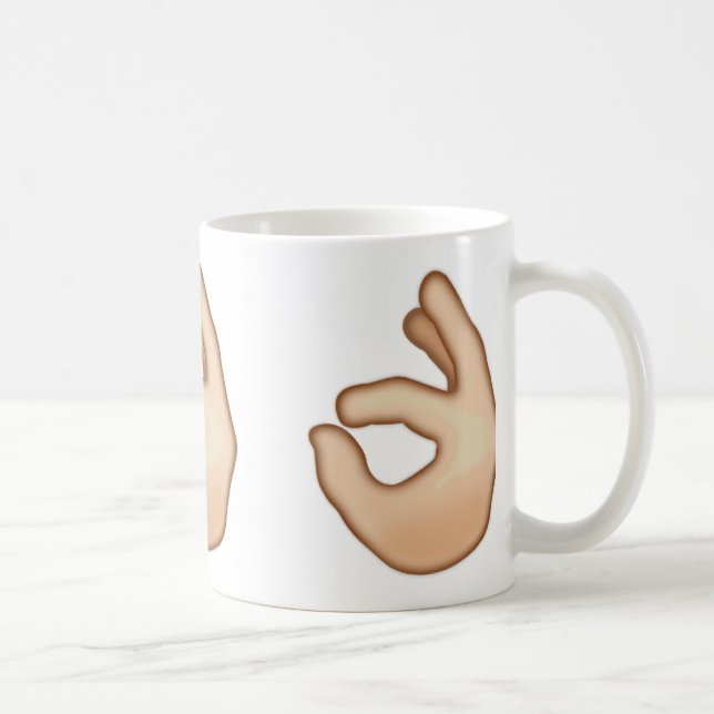 OKAYhandzeichen Emoji Tasse (Rechts)