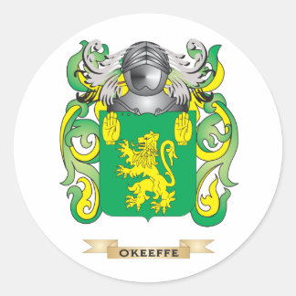 O'Keeffe-Wappen (Familienwappen) Runder Aufkleber