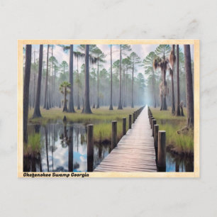 Okefenokee-Sumpf Georgia Vintage-Reise Postkarte