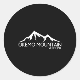 Okemo Mountain Skivermont Runder Aufkleber