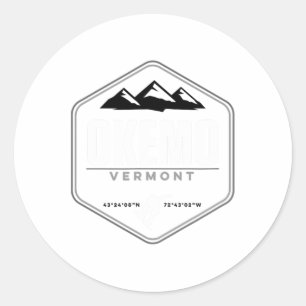 Okemo Mountain Vermont Graphic Snowboard T Shirt Runder Aufkleber
