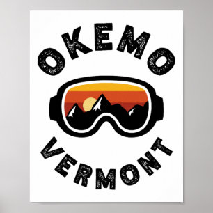 Okemo Ski Snowboarden in Vermont Poster
