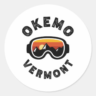 Okemo Ski Snowboarden in Vermont Runder Aufkleber