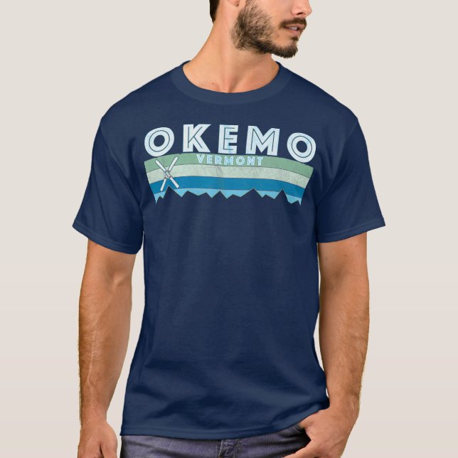 Okemo Vermont Ski Retro Vintag Okemo T-Shirt (Vorderseite)
