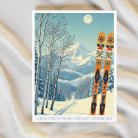 Okemo Vermont Skiurlaub Postkarte