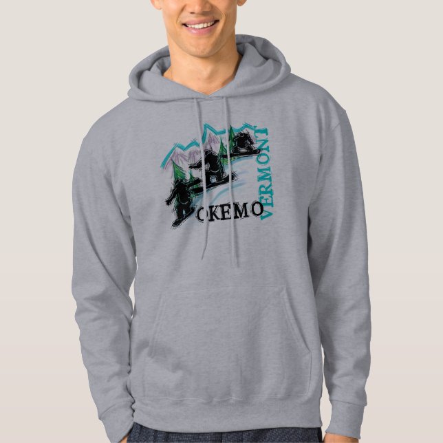 Okemo Vermont Snowboarder Hoodie (Vorderseite)