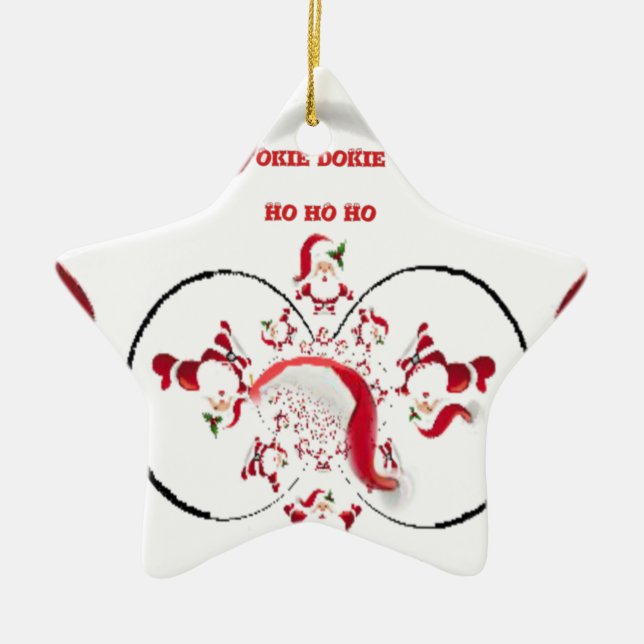 Oki Dokie Santa! Keramikornament (Vorne)