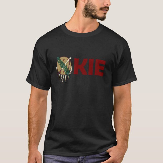 Okie mit Staats-Flaggen-Logo T-Shirt (Vorderseite)