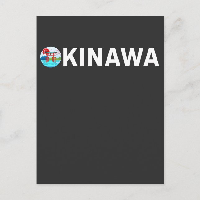 Okinawa Japan Art Japanisch Kirschblossom Postkarte (Vorderseite)