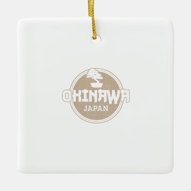 Okinawa Japan Bonsai Japanese Bonsai Master Men Keramikornament (Vorderseite)