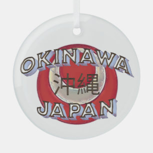 Okinawa Japan Glass Round Ornament Aus Glas