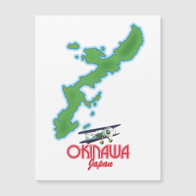 Okinawa Japan Reisekarte Magnetkarte (Vorderseite)