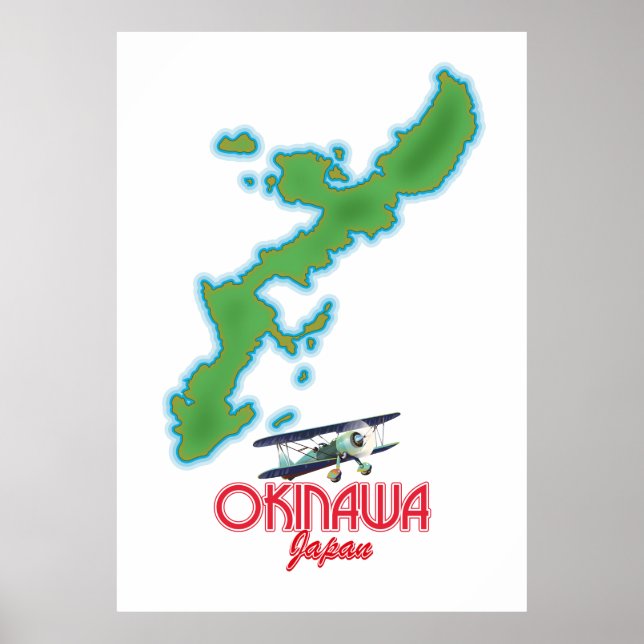 Okinawa Japan Reisekarte Poster (Vorne)