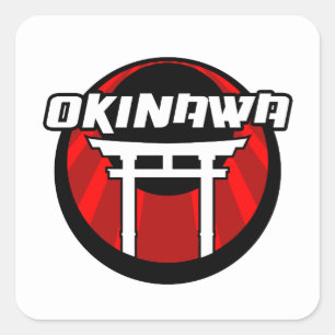 Okinawa Japan Sommer Urlaub Reise Militärisches Ge Quadratischer Aufkleber