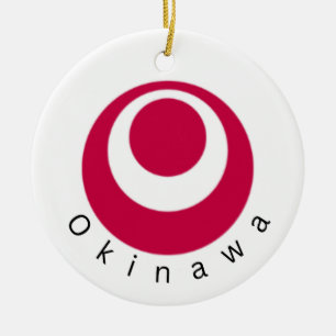 Okinawa-Nationalflagge Keramik Ornament