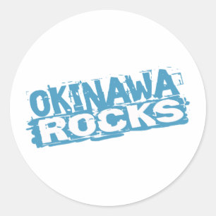 Okinawa-Rock-Aufkleber Runder Aufkleber