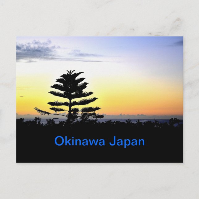 Okinawa Sunset Postkarte (Vorderseite)