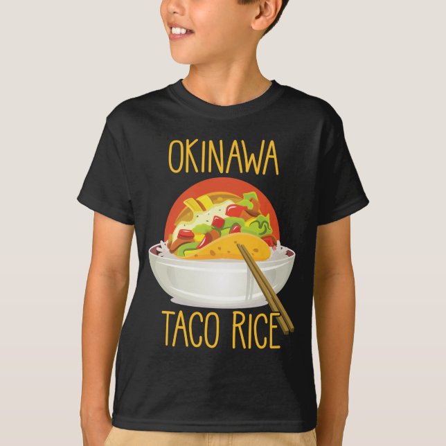 Okinawa Taco Reis japanische Küche Japan Feinschme T-Shirt (Vorderseite)