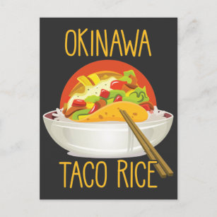 Okinawa Taco Rice japanese Küche Japan Feinschmeck Postkarte
