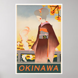 Okinawa-Wandkunst Vintage-Reiseposter Japanisch Poster