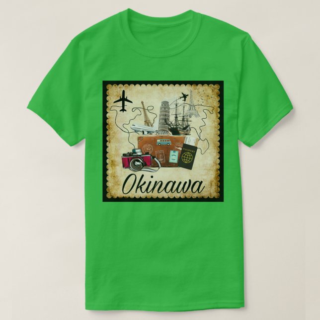 Okinawa World Travel Souvenir Reiseziel T T-Shirt (Design vorne)