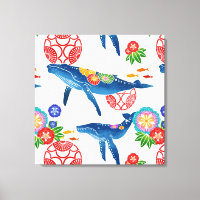 Okinawan-Bingata-Muster-Kunstdruck