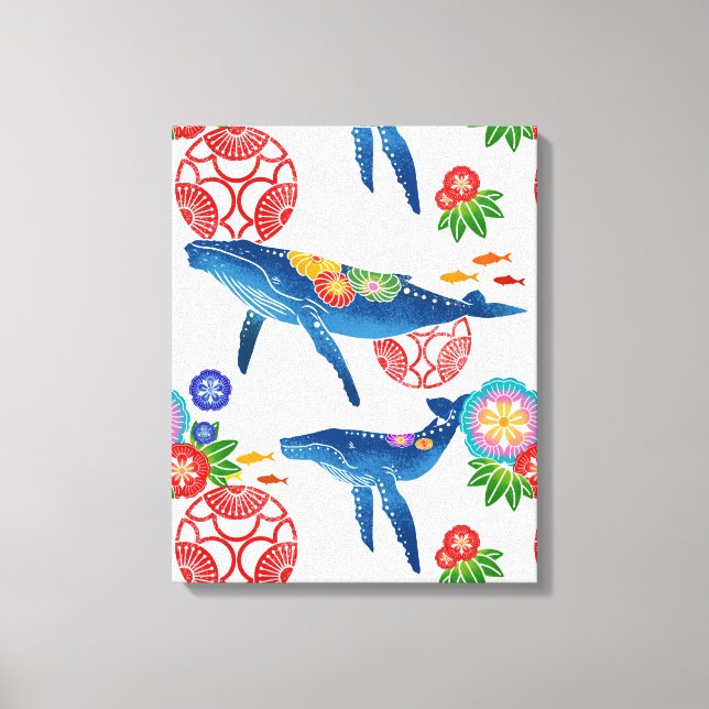 Okinawan-Bingata-Muster-Kunstdruck Leinwanddruck (Vorderseite)