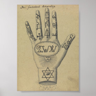 Okkulte Hand Poster
