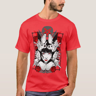 Okkulter Handzeichen Pentagram Satan T-Shirt