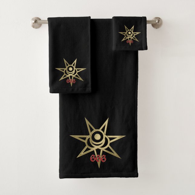 Okkulter Septagramm Badhandtuch Set (Insitu)