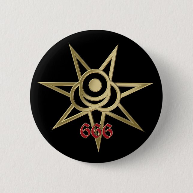 Okkulter Septagramm Button (Vorderseite)