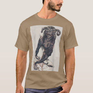 okkulter Teufel Diablo Scared Grunge Art Pentagram T-Shirt