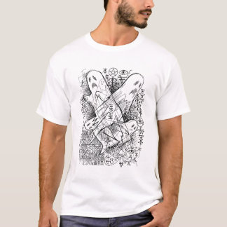 Okkultes Blatt Geister Lustiges Esoterisches Grimo T-Shirt
