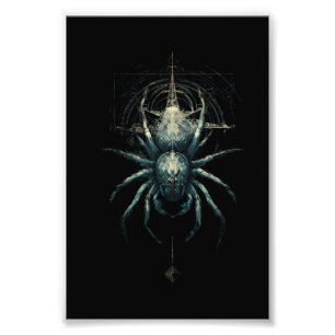Okkultes Spinnen-Mystik-Geometrie-Dunkle Kunst Fotodruck